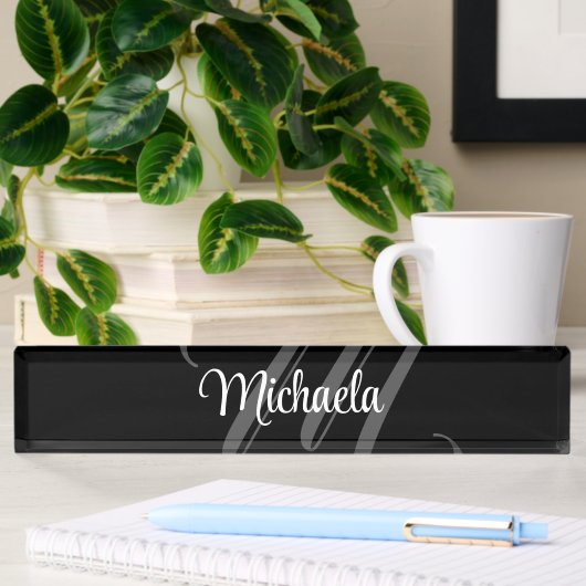 Minimalistic modern monogram initial name namensplakette