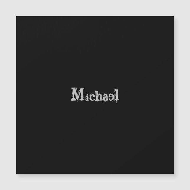 Minimalistic modern monogram name black white magnetkarte (Vorderseite)