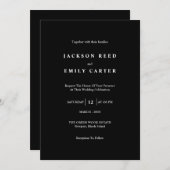 Minimalistic Modern Wedding Invitation Card Einladung (Vorne/Hinten)