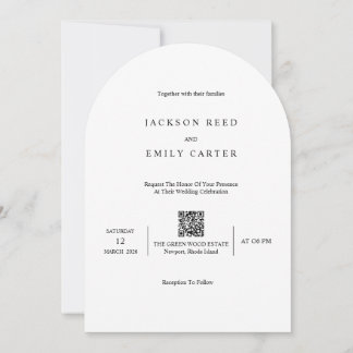 Minimalistic Modern Wedding Invitation Card Einladung
