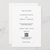 Minimalistic Modern Wedding Invitation Card Einladung (Vorne/Hinten)