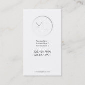 Minimalistic moderne Visitenkarte (Rückseite)