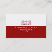 Minimalistic moderne Visitenkarte-Schablone Visitenkarte (Rückseite)