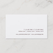 Minimalistic moderne Zen-Visitenkarte-Schablone Visitenkarte (Rückseite)
