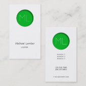 Minimalistic moderner Visitenkarte-Grünkreis Visitenkarte (Vorne/Hinten)