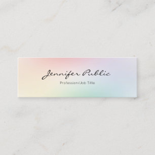 Minimalistic modernes elegantes berufliches buntes mini visitenkarte