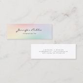 Minimalistic modernes elegantes berufliches buntes mini visitenkarte (Vorne/Hinten)