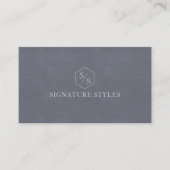 Minimalistic Monogram | Slate Blue Visitenkarte (Vorderseite)