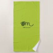 Minimalistic Om Handwritten Personalized Strandtuch (Vorderseite)