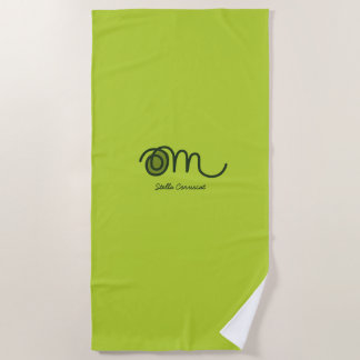 Minimalistic Om Handwritten Personalized Strandtuch