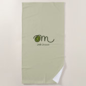 Minimalistic Om Handwritten Personalized Strandtuch (Vorderseite)
