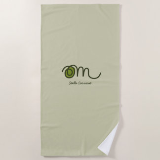 Minimalistic Om Handwritten Personalized Strandtuch
