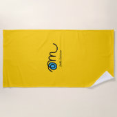 Minimalistic Om Handwritten Personalized Strandtuch (Vorderseite)
