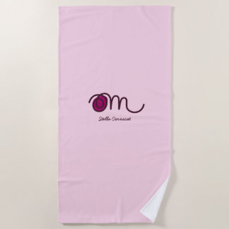 Minimalistic Om Handwritten Personalized Strandtuch