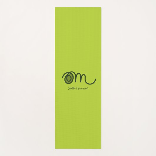 Minimalistic Om Handwritten Personalized Yoga Mat Yogamatte (Vorderseite)