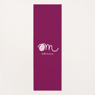 Minimalistic Om Handwritten Personalized Yoga Mat Yogamatte