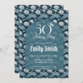 Minimalistic Peonies Luxury Birthday Celebration Einladung (Vorne/Hinten)