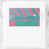 Minimalistic Pink and Green Landscape Stickers (Tasche)
