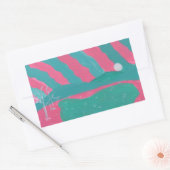 Minimalistic Pink and Green Landscape Stickers (Umschlag)