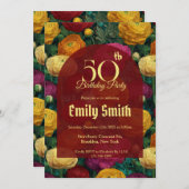 Minimalistic Ranunculus Flower Beach Party Einladung (Vorne/Hinten)