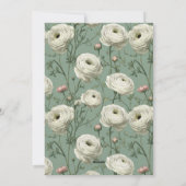 Minimalistic Ranunculus Themed Daughter’S Birthday Einladung (Rückseite)