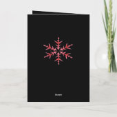 Minimalistic Red Snowflake Hand Drawn Art Karte (Rückseite)