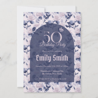 Minimalistic Rose Accent Party Einladung