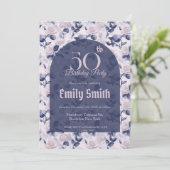 Minimalistic Rose Accent Party Einladung (Stehend Vorderseite)