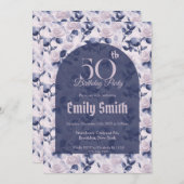 Minimalistic Rose Accent Party Einladung (Vorne/Hinten)