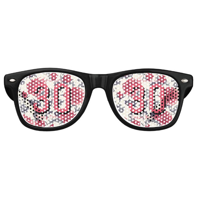 Minimalistic Rose Flower 20Th Birthday Partybrille (Vorderseite)