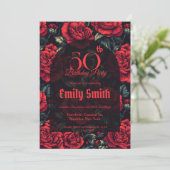 Minimalistic Rose Sparkle Kids’ Birthday Einladung (Stehend Vorderseite)