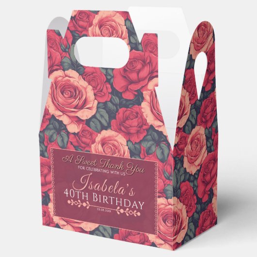 Minimalistic Rose Themed Nature-Inspired Parties Geschenkschachtel (Geöffnet)