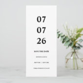 Minimalistic Save The Date Card (Stehend Vorderseite)