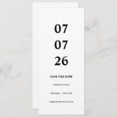 Minimalistic Save The Date Card (Vorne/Hinten)