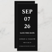 Minimalistic Save The Date Card (Vorne/Hinten)