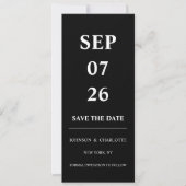 Minimalistic Save The Date Card (Vorderseite)