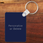 Minimalistic Saxophone Navy Line Saxo Personalized Schlüsselanhänger (Rückseite)