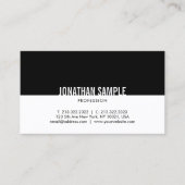 Minimalistic schwarzes u. weißes einfaches visitenkarte (Vorderseite)