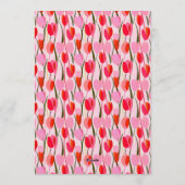 Minimalistic Tulip Fantasy Adult Birthday Einladung (Rückseite)