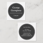 Minimalistic u. saubere Rechtsanwalt-Visitenkarte Quadratische Visitenkarte (Vorne/Hinten)