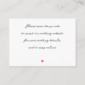 Minimalistic wedding begleitkarte (Rückseite)