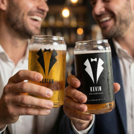 Minimalistic Wedding Best Man Name White Dosenglas