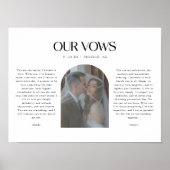 Minimalistic Wedding "Our Vows" Photo Arch Poster (Vorne)