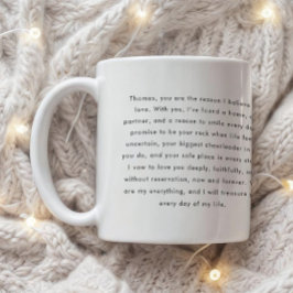 Minimalistic Wedding Vows Custom Names Kaffeetasse