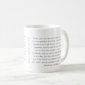 Minimalistic Wedding Vows Custom Names Kaffeetasse (VorderseiteRechts)