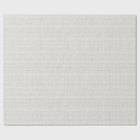 Minimalistic White Burlap Texture Geschenkpapier (Flach)