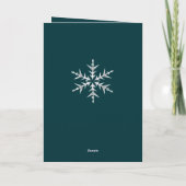 Minimalistic White Snowflake Hand Drawn Art Karte (Rückseite)