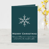 Minimalistic White Snowflake Hand Drawn Art Karte (Gelbe Blume)