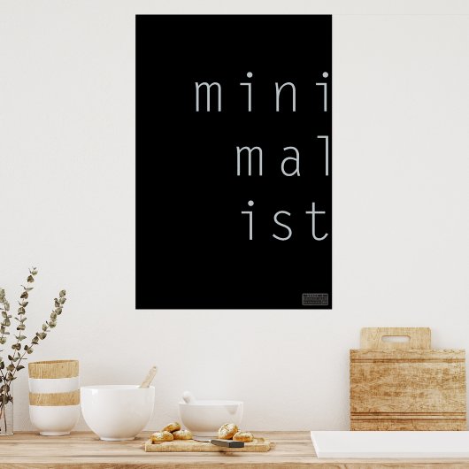 Minimalistisch 001 - Benutzerdefiniertes Hintergru Poster (Küche)