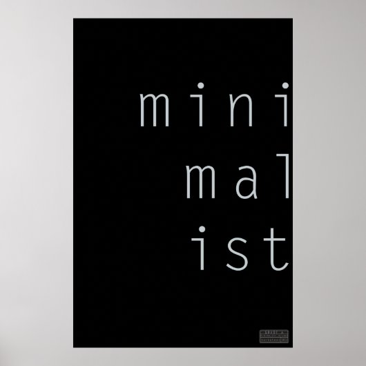 Minimalistisch 001 - Benutzerdefiniertes Hintergru Poster (Vorne)